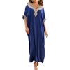 L-Peach Abito da Spiaggia Maxi Donna Copricostume da Bagno Kaftano Lungo Vestito Kimono Mare Spiaggia
