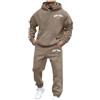 RUMAOZIA Tuta da jogging da uomo e donna, oversize, con cappuccio, unisex, alla moda, tuta sportiva, 2 pezzi, Trapstar Tracksuit Y2K, con cappuccio e pantaloni da jogging Hip Hop Streetwear, O kaki, L
