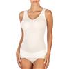 EGI Canotta Donna Spalla Larga Lana Seta Microcostina Elegante Intimo Morbido Made in Italy, Art. 1492 (IT, Testo, S, M, Regular, Regular, Bianco)