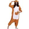 ULEEMARK Dinosauri Pigiama Animale Donna Uomo Invernale Costume Carnevale Halloween Cosplay Adulto Monopezzo Winter Onesies Unisex