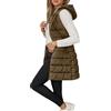 Achimlt Piumino Smanicato Donna Cappotto Invernale, Lungo Imbottito Piumino Donna con Zip Frontale e Tasche Funzionali, Caldo Giubbotto Senza Maniche Gilet per Autunno Inverno