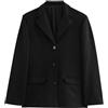 ERASFGAV Blazer marrone da donna UK, blazer a maniche lunghe da donna, giacche vintage oversize giacca casual aperta davanti giacca casual con bottoni larghi blazer alla moda cardigan versatili