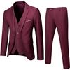 Generico Abiti da Uomo 2 Pezzi Suit Tinta Unita Formale da Matrimonio Blazer E Pantaloni Elegante Affari Cerimonia Completo da Uomo Casual Dinner Abito da Sposa Wedding Cerimonia Slim Fit Abiti da Lavoro