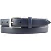 BELTINGER Cintura in pelle bovina da 2,5 cm | Cintura stretta per uomo e donna 25 mm | Cintura bombata in pelle, 85 cm (Gesamtlänge 100 cm)