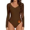 Joyshaper Body Donna Maniche Lunghe Top Elegante Con Scollo Quadrato Camicetta Termica Calda Bodysuit Tops Magliette Intime