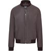 Infinity Leather Giubbotto Bomber Universitario MA-1 da Uomo in Morbida Pelle