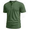 TACVASEN Camicia Henley Magliette Uomo Manica Corta Tshirt Uomo Cotone | Basic, Estive, Tshirt Casual, Magliette da Lavoro, Old Money Style, Maglia Bottoni