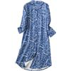 Generic - Camicia Da Notte Calda Da Donna Con Bottoni A Maniche Lunghe Taglie Forti Stampa Camicia Da Notte Per Signore Pigiameria Morbida Abbigliamento Per Il Tempo Libero