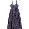 Camilife Donna Abito con Spalline 100% Cotone Popeline Abito da Spiaggia Abito Midi Abito Lungo Floreale Vita Alta con Spalline Regolabili Lunghezza Abito 118 cm