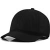 talajee Cappello da baseball alla moda, a tesa corta, leggero, ad asciugatura rapida, non costruito, tinta unita, a basso profilo, per uomo e donna, nero, Taglia unica