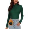 WOWENY Maglia Termica da Donna con Collo Alto Manica Lunga Elegante Pullover a Coste Calda e Comoda