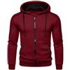 CTU Felpa con cappuccio da uomo con zip e cappuccio, casual, a maniche lunghe, in pile con tasca con cerniera