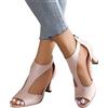 Sobzia Sandali Donna Con Tacco E Plateau,Sandali Donna Estive con Tacco, Alluce Valgo con Tacchi Alti Comode Eleganti Scarpe Aperte Cerimonia Sandalo Matrimonio Pianta Larga Scarpa da Ballo Beige 40