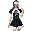 WAZHAKU Costume di Natale da donna, cosplay, Babbo Natale, mago, pirata, divisa della polizia, per Halloween, Natale, set di mini abiti da elfo, cosplay, Xmas Fancy Dress