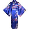 Generic Kimono sexy da donna, abito lungo con motivo floreale, abito tradizionale giapponese Yukata, 1# blu., Etichettalia unica