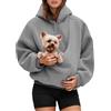 Generico Felpa Porta Gatto Cane con Tasca per Cotone Donna Peluche Cani Felpe Invernali Cappuccio E Gatti Marsupio in con Animali per E Pullover Casual Invernale Unisex Casa All'aperto
