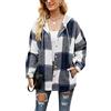 HVEPUO Camicia Donna Flanella Giacca A Quadri Camicie Lunghe Cappotto Scozzese Scacchi Shacket