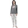 Disney Dalmatians Varsity - Pigiama a maniche lunghe, da donna, Grigio diaspro, L