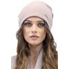 Vivisence Invernale Cappello Classico da Donna in Morbido E Caldo Filato di Lana con Fodera Interna Tre Pieghe sul Retro per Una vestibilità Perfetta, Rosa Chiaro,Taglia Unica