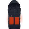 FGUUTYM Gilet riscaldato invernale leggero con cappuccio da uomo e da donna, abbigliamento riscaldato, leggero, con USB, 3 livelli di riscaldamento 9, area di riscaldamento regolabile, per escursioni