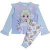 Disney Frozen Princess Elsa - Pigiama per ragazze, maniche lunghe e pantaloni, Blu, 6-7 Years