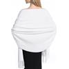 Sofier Pashmina scialli e involucri per le donne per abito da sera calda sciarpa invernale per matrimonio sposa damigella d'onore regali cashmere feel, bianco, Large