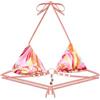 YAMAMAY - Bikini Parte Alta a Triangolo Senza Ferretto, Imbottitura Removibile, Donna, Hadria, Multicolore, Stampa Floreale