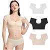 VINELEA 3 gilet assorbenti sotto le ascelle da donna, traspiranti, a prova di sudore, per sotto le ascelle, lavabile e confortevole, con cuscinetti per il sudore, Nero Bianco Beige, XL