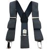 TigerTie Bretelle unisex a Y con 3 clip extra resistenti, motivo a righe, lavorazione di alta qualità, larghezza 35 mm, bis zu einer Körpergröße von 2 m