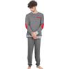 Leedya Pigiama Uomo Lungo in Cotone Invernale Interlock 100% - Stile e Comfort - Pigiama Morbido per Le Notti Invernali - Polsini No Stress