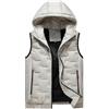 Kobilee gilet trekking uomo,Giubbotto Smanicato da Uomo, Piumino Trapuntato da Uomo 100 Grammi, Leggero, con Cappuccio, Senza Maniche, Caldo, Corto, Effetto Lucido, Gilet Invernale
