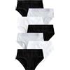 NEXT Ragazza Confezione da 7 Slip a Vita Bassa Nero/Bianco/Grigio 9 Anni-10 Anni