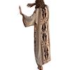 L-Peach Donna Boho Kimono Camicia da Notte Lunga Camicia da Notte Oversize Loungewear Accappatoi da Spiaggia Copricostume Abito Sarong Pareo