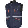Yukirtiq Gilet da Lavoro Uomo Imbottito Alta Visibilità Giubbotto Smanicato Uomo Invernale Caldo Gilet Giacca Senza Maniche da Lavoro con Tasca, Blu marino, XL