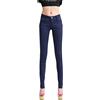 Generic Donne Elastico Matita Jeans Pantaloni Candy Colorato Metà Vita Cerniera Slim Fit Skinny Full Length Pantaloni