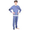 Leedya Pigiama Uomo Lungo in Cotone Invernale Interlock 100% - Stile e Comfort - Pigiama Morbido per Le Notti Invernali - Polsini No Stress