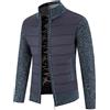 HEONSATI Cardigan Uomo a Maglia con Cerniera Felpe Senza Cappuccio Autunno Invernale Manica Lunga Sportivi Felpa Eleganti Zip Stand Collare Vestibilità Basic Leggera Maglioni da Uomo Comodi Casual