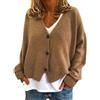 Mfhmom Cardigan Donna Oversize Lungo Scollo A V Lana Invernale Maglioncini Colori Sfumati Stampato Scozzese Leggera Maglia Elegante Autunno Norvegese Monopetto Golfino Con Bottoni Leggero Cappotto Giacche