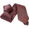 Avantgarde CRAVATTA ROSSO BORDEAUX con microdisegni cravatte rosse uomo di facile abbinata colore colour rosso bordeaux red rouge misura cm 8 APPLICAZIONE a fantasia 2