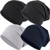 EINSKEY Berretto slouch Beanie: morbido berretto in cotone sottile da donna e uomo, in jersey traspirante, berretto lungo elastico per tutte le stagioni, ideale per chemioterapia, Multicolore S