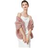 BEAUTELICATE Scialle Stola Donna Pelliccia Scialli Sciarpa Coprispalle Elegante per Matrimonio Invernale Cerimonia Sposa Damigella (Aggiornato - Dusty rose,Taglia unica)