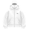Generisch Felpa con cappuccio da uomo con chiusura lampo, felpa da donna, calda, invernale, con cappuccio e passamontagna Y2K, felpa Ninja con cappuccio Balaclava, bianco, M