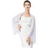 BEAUTELICATE Scialle Coprispalle Elegante Donna Stola Chiffon Cape Estivo per Abito Sposa Damigella Cerimonia Matrimonio Serata