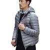 Peuignao Piumini Leggeri Uomo Invernali Giacche Piumino Giubbotto Invernale Uomo Leggero Puffer Jacket Cappotto Giacca Piumino Trapuntato Down Jacket Giaccone Piumino con Cappuccio Uomo Taglie Forti Grigio XL