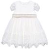 Abel and Lula ABEL & Lula Abito Tulle Ricamato guipur per Bimba Panna