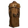 Aksah Fashion Trench da uomo NCR Ranger Veteran Armor New Vegas A7 marrone in pelle scamosciata per cosplay