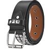 LumiSyne Cintura Borchiata Per Donna Uomo Punk Rock Rivet Cintura Con 3 Fila Rivetti Piramide Cintura Pelle Con Fibbia Ad Ardiglione Accessori Di Abbigliamento Gotico Per Pantaloni Jeans Vestito