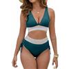 CheChury Costume da Bagno Due Pezzi Donna Costumi Mare Push Up Bikini Set 2 Pezzi a Vita Alta Spiaggia Swimsuit Beachwear Estate Costumi da Mare Donna Beachwear Swimwear Costume da Bagno Surf