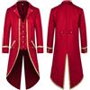 Generico Cappotto da Uomo Gotico Steampunk, Giacca Vintage Medievale vittoriana Uniforme Lungo Smoking, Rinascimentale, Pirata, Vampiro, Feste, Cosplay, Costumi per Adulti e Uomini,Pratico