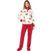 Infiore Pigiama Donna Pile Effetto Coral - Pigiama Donna Pile Morbido - Pigiama Donna Invernale - Pigiama Donna Coral - Pigiama Donna Felpato Bottoni